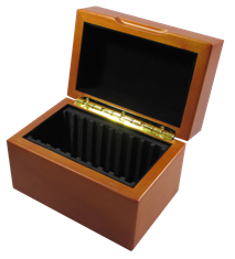 Wood Display Box - 10 NGC or PCGS slabs - Light Finish