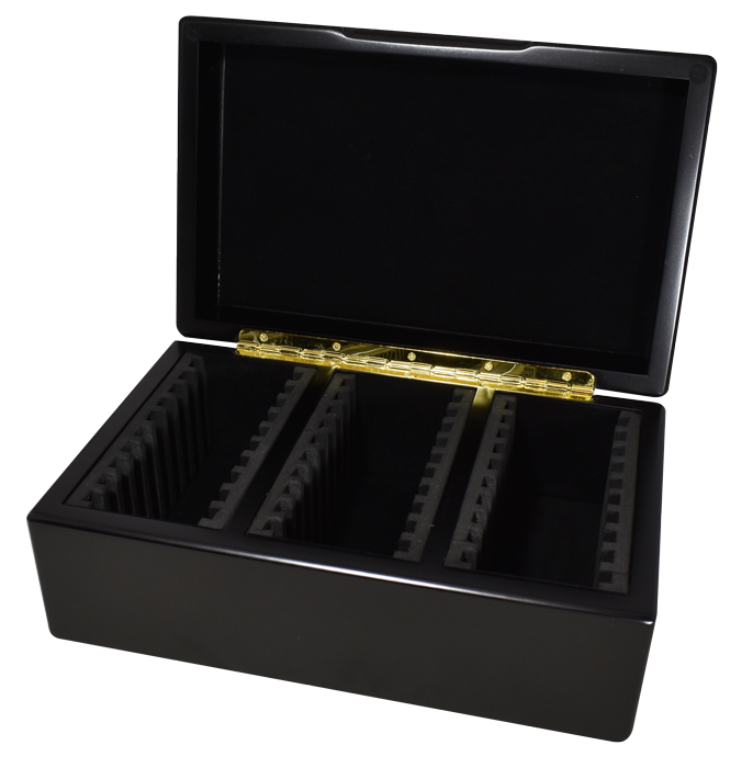 Wood Display Box - 30 NGC or PCGS Slab - Dark Finish