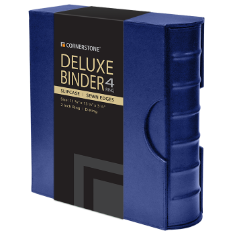 Cornerstone Large Capacity 4 D-Ring Binder & Slip Case (Navy Blue)