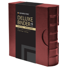 Cornerstone Large Capacity 4 D-Ring Binder & Slip Case (Burgundy)