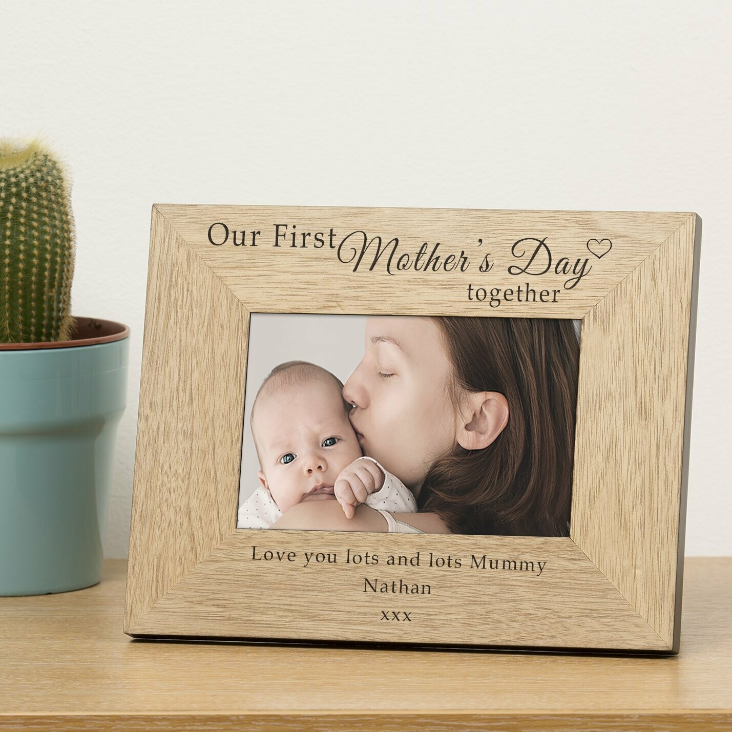 Our First Mothers Day Wood Frame 6x4