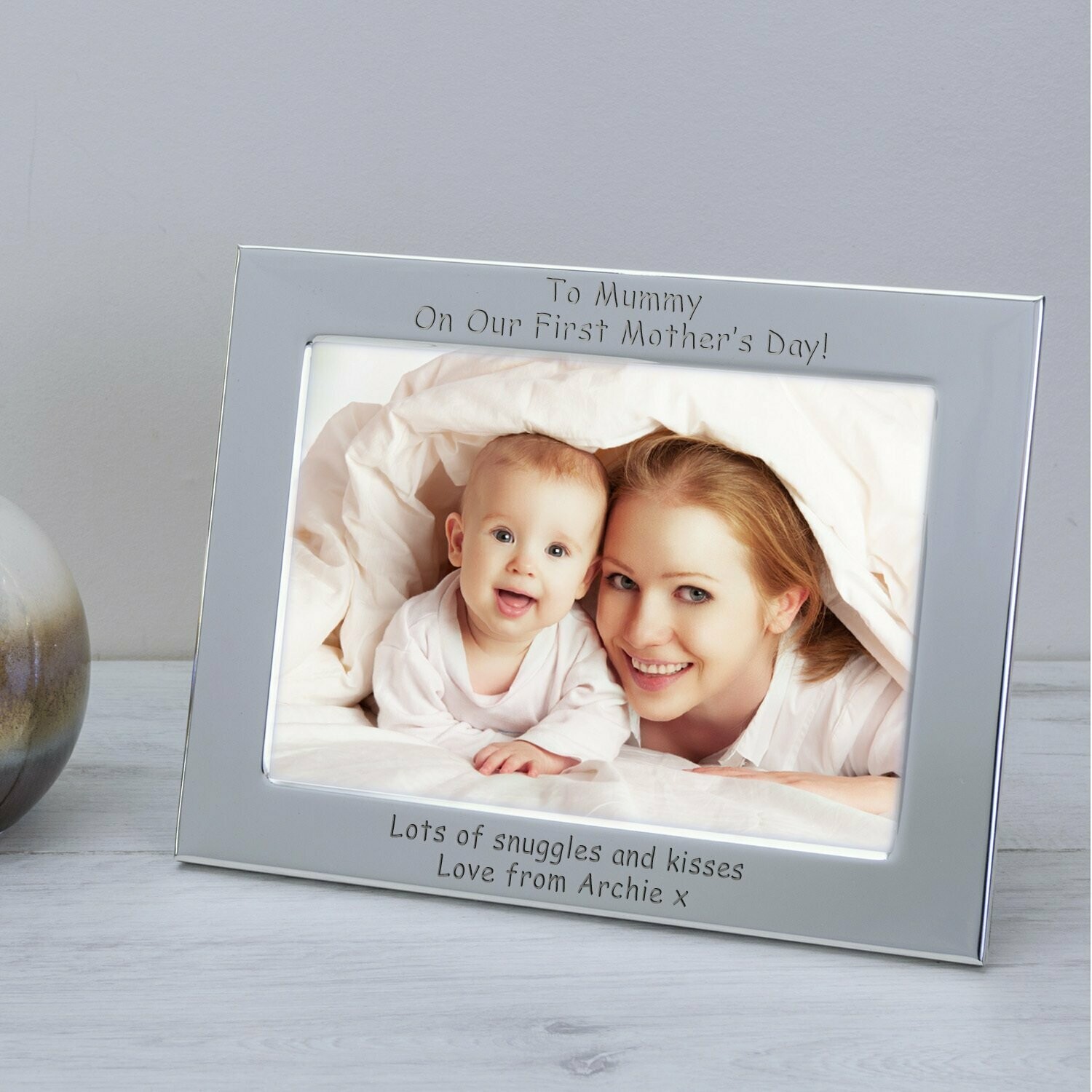 Silver Plated Frame To Mummy On...