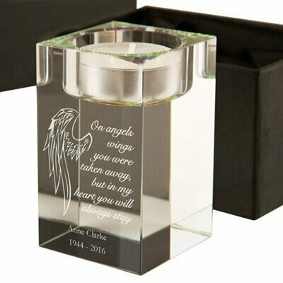 Angel Wings Memorial Tealight Holder
