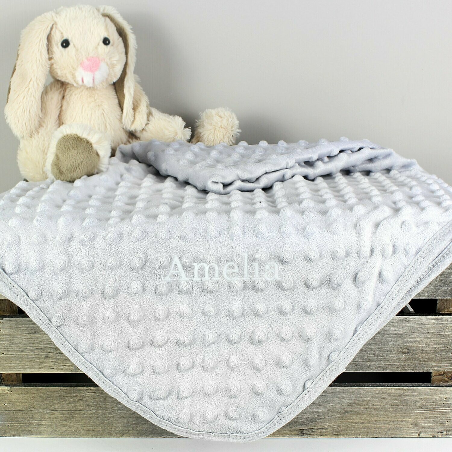 ​Personalised Luxury Grey Baby Blanket