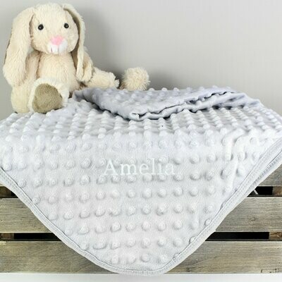 ​Personalised Luxury Grey Baby Blanket