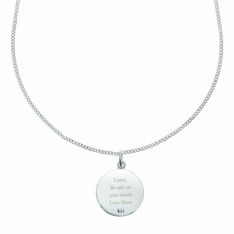 ​Personalised Sterling Silver & 9ct Gold St. Christopher Necklace