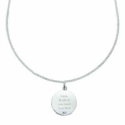 ​Personalised Sterling Silver &amp; 9ct Gold St. Christopher Necklace