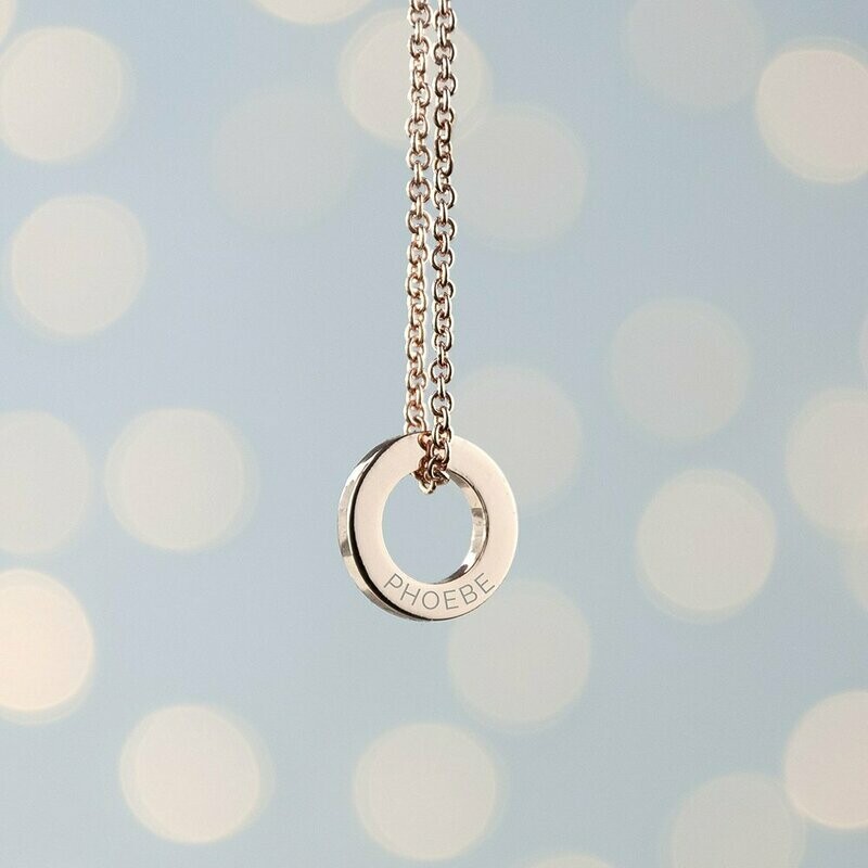 PERSONALISED MINI RING NECKLACE