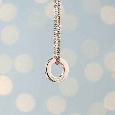 PERSONALISED MINI RING NECKLACE