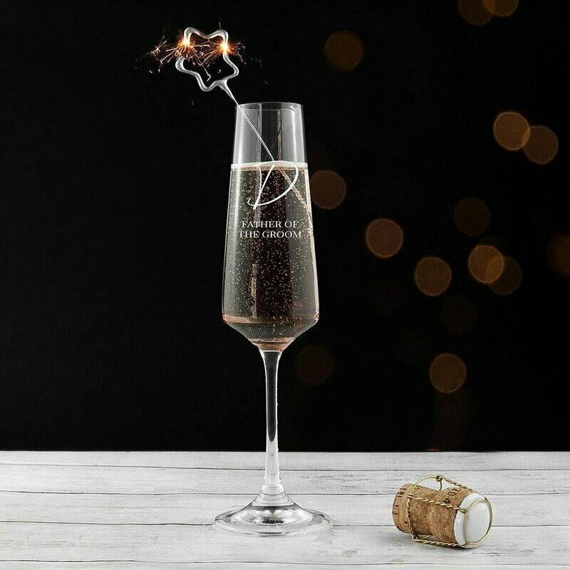 PERSONALISED WEDDING PARTY CHAMPAGNE FLUTE
