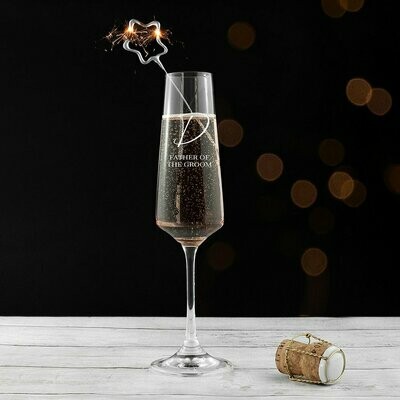 PERSONALISED WEDDING PARTY CHAMPAGNE FLUTE