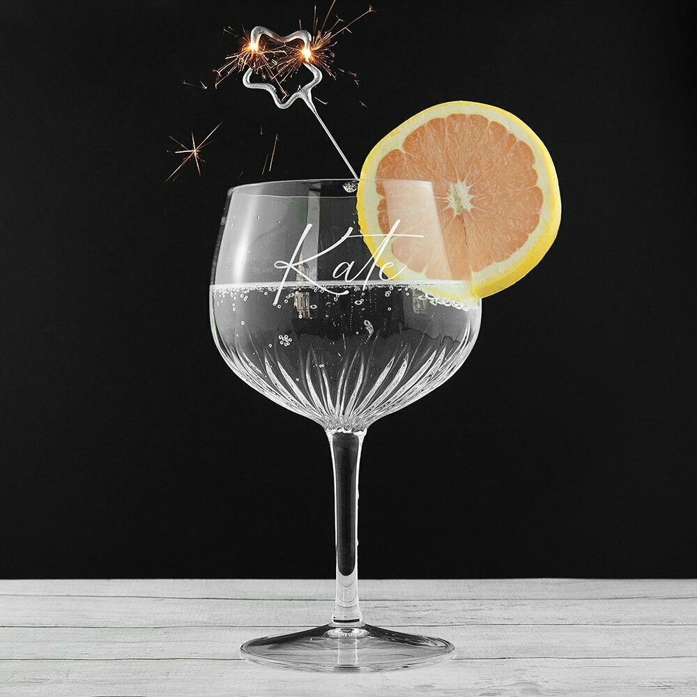 PERSONALISED CRYSTAL GIN GOBLET