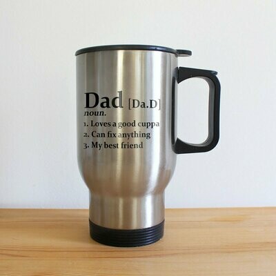 DEFINITION OF DAD SILVER TRAVEL MUG