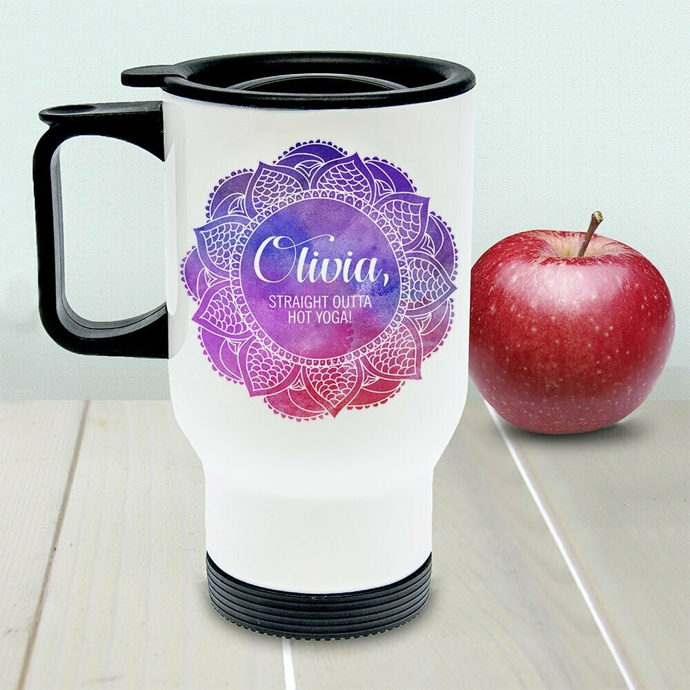PERSONALISED SPIRITED WHITE TRAVEL MUG