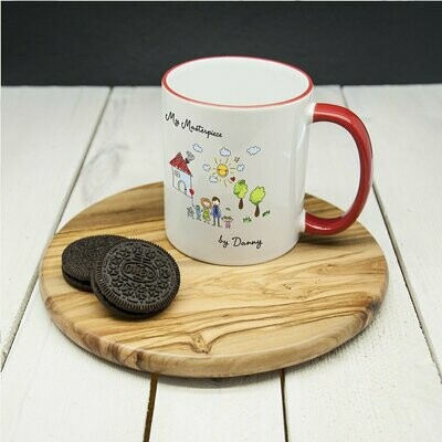 MY MINI MASTERPIECE PERSONALISED ARTWORK COLOURED MUG