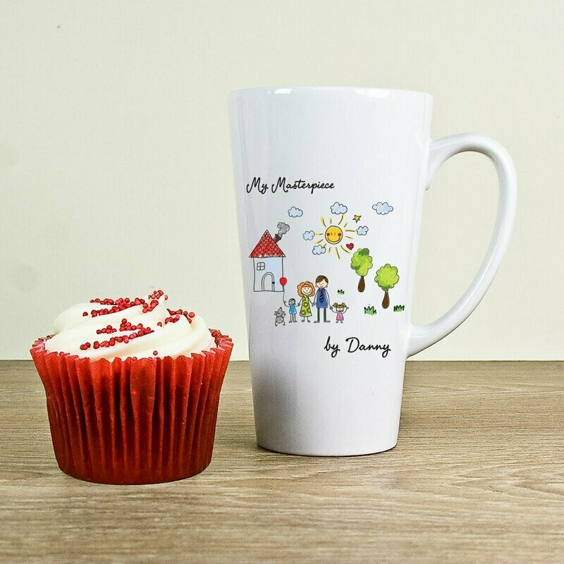 MY MINI MASTERPIECE PERSONALISED ARTWORK LATTE MUG