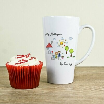 MY MINI MASTERPIECE PERSONALISED ARTWORK LATTE MUG