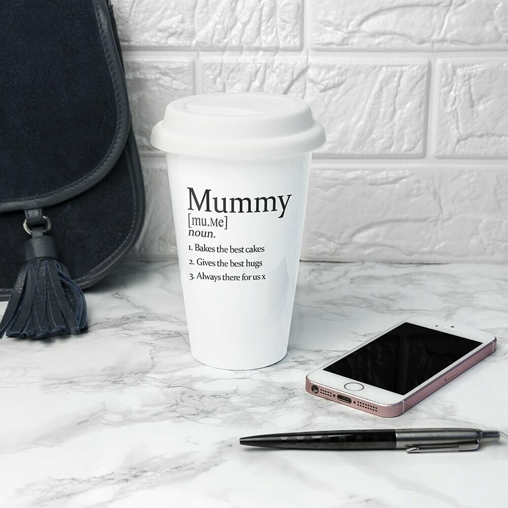PERSONALISED DEFINITION CERAMIC TRAVEL MUG