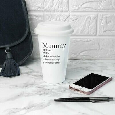 PERSONALISED DEFINITION CERAMIC TRAVEL MUG