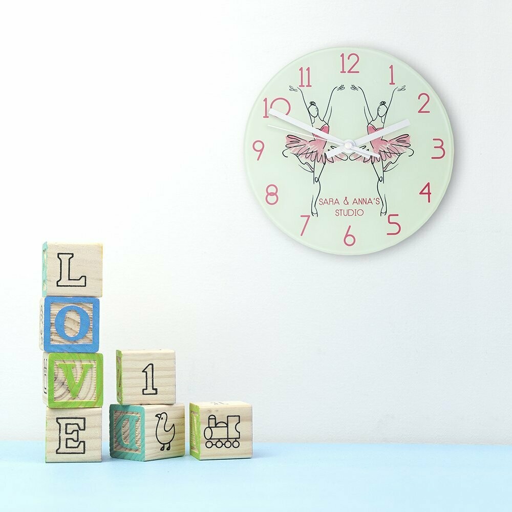 GRACEFUL BALLET DANCER PERSONALISED WALL CLOCK