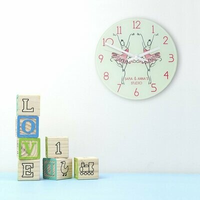 GRACEFUL BALLET DANCER PERSONALISED WALL CLOCK