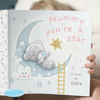 Personalised Tiny Tatty Teddy Mummy You&#39;re A Star, Poem Book