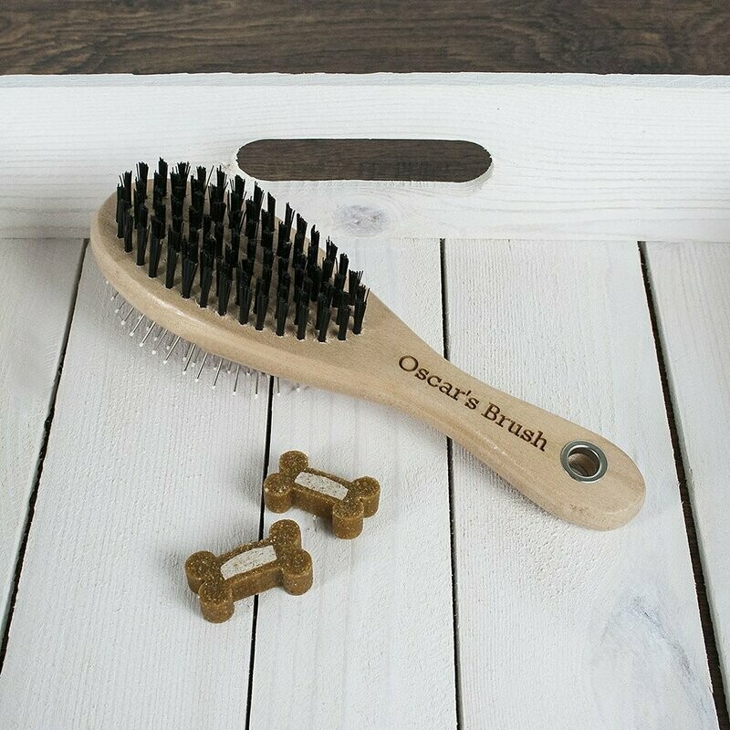 PERSONALISED WOODEN DOG BRUSH