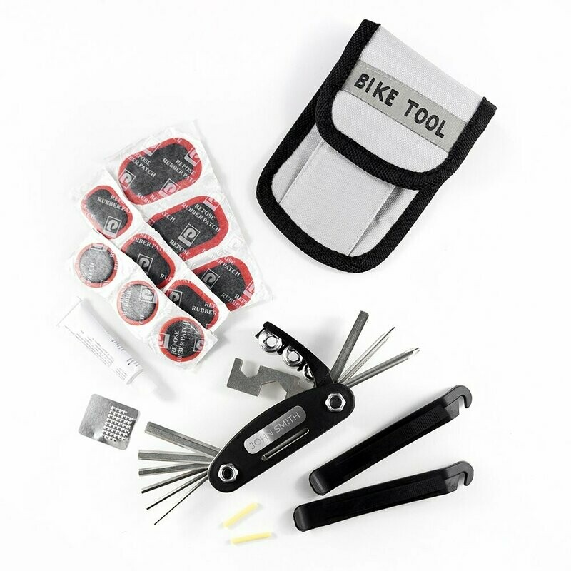 PERSONALISED BICYCLE PUNCTURE REPAIR TOOL KIT