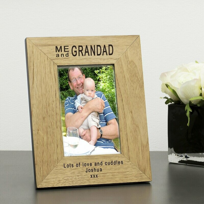 Me and Grandad Wood Frame 6x4