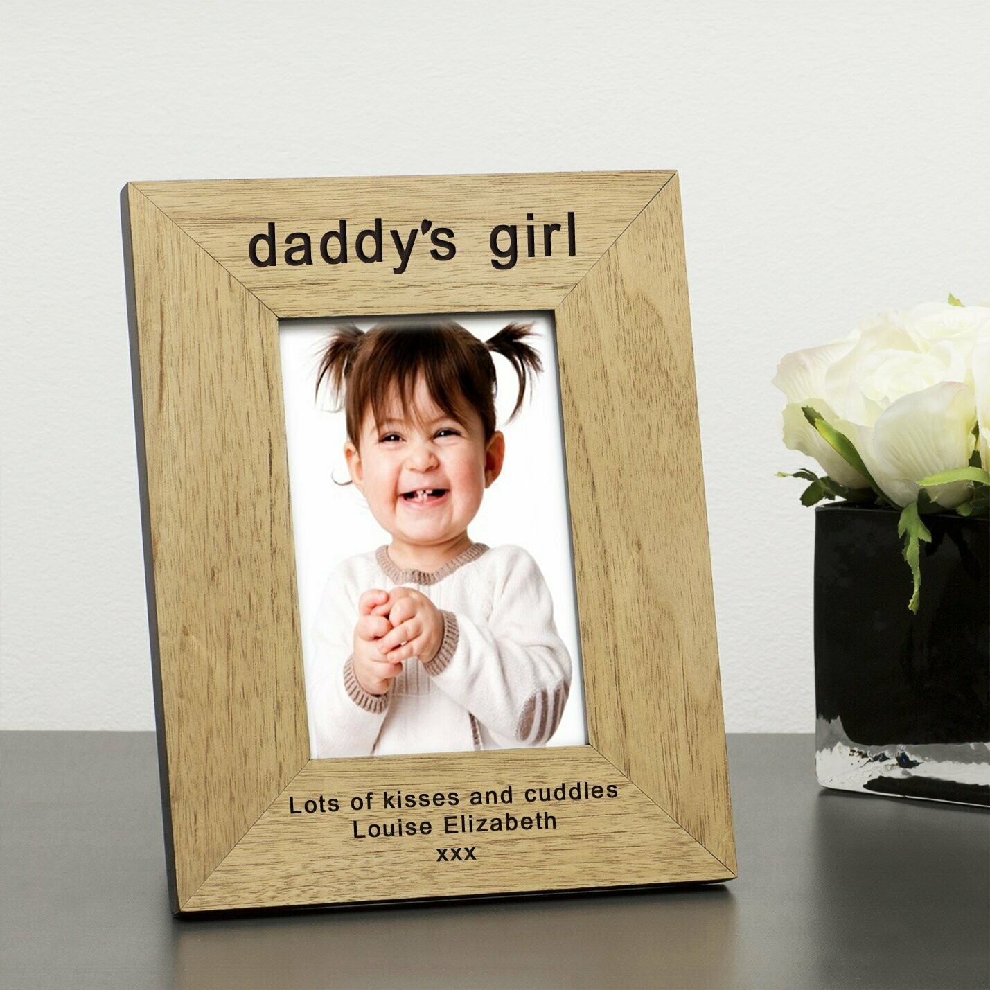 daddy&#39;s girl Wood Frame 6x4
