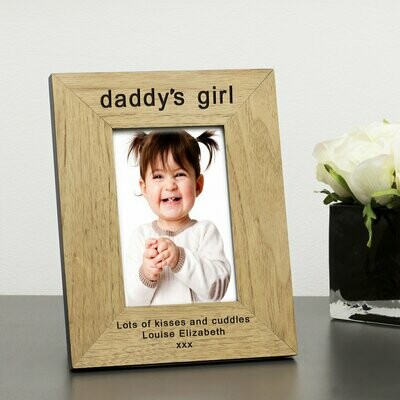 daddy&#39;s girl Wood Frame 6x4