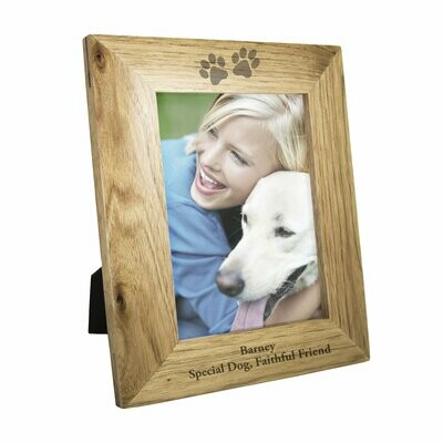 ​Personalised Paw Prints 7x5 Wooden Photo Frame