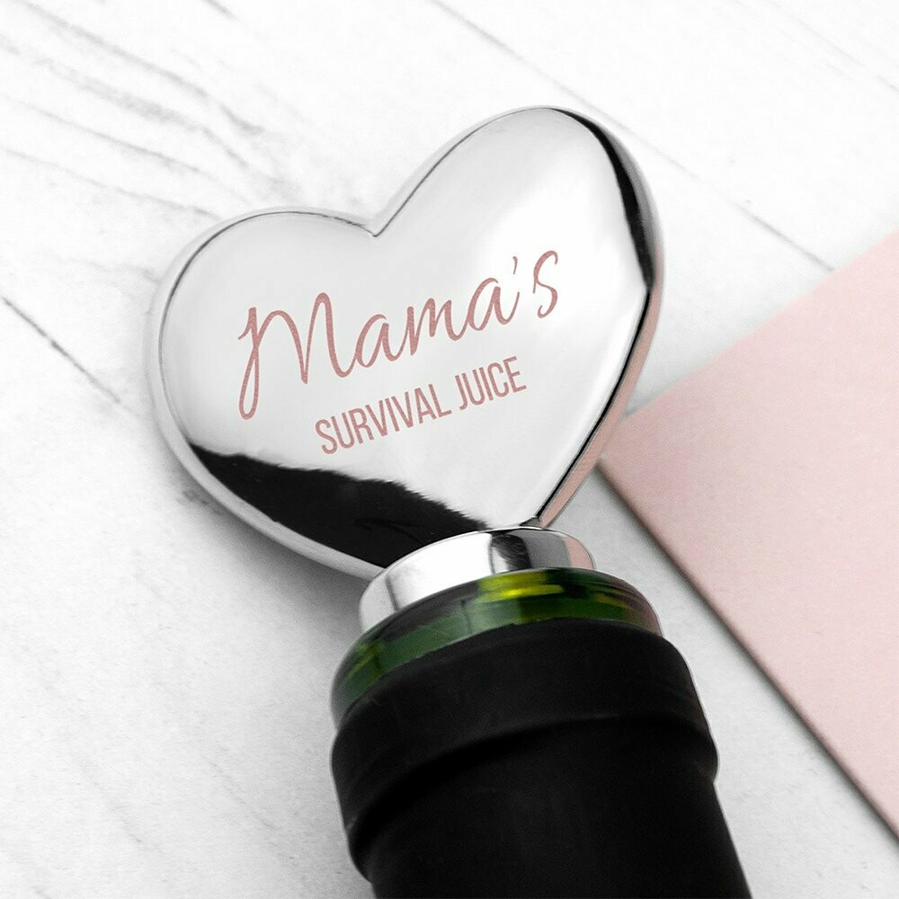 PERSONALISED MAMA&#39;S SURVIVAL JUICE BOTTLE STOPPER