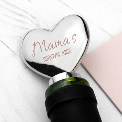 PERSONALISED MAMA&#39;S SURVIVAL JUICE BOTTLE STOPPER