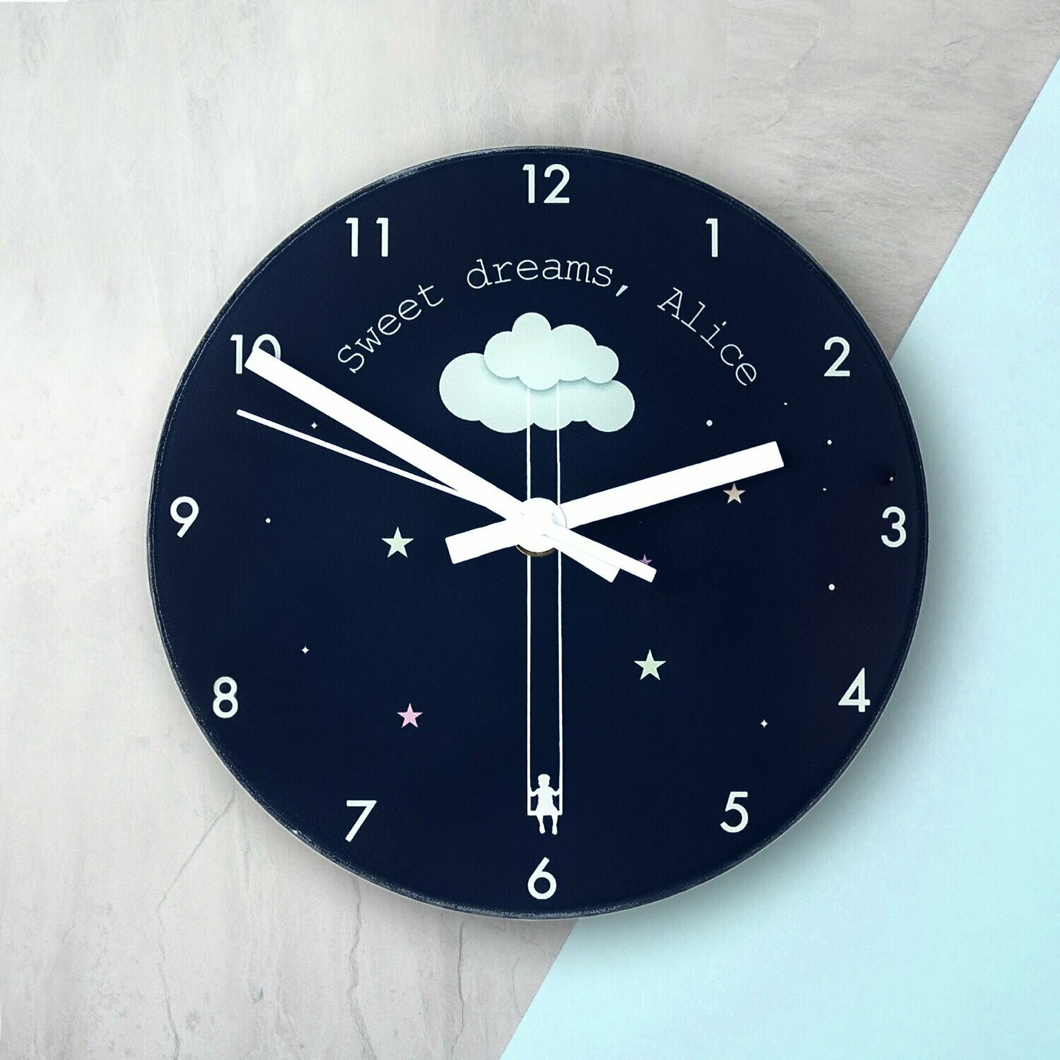 SWEET DREAMS LITTLE ONE PERSONALISED WALL CLOCK
