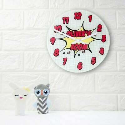 POW! PERSONALISED COMIC WALL CLOCK