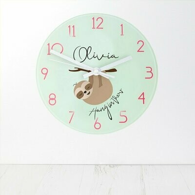 PERSONALISED HANG IN THERE WALL CLOCK