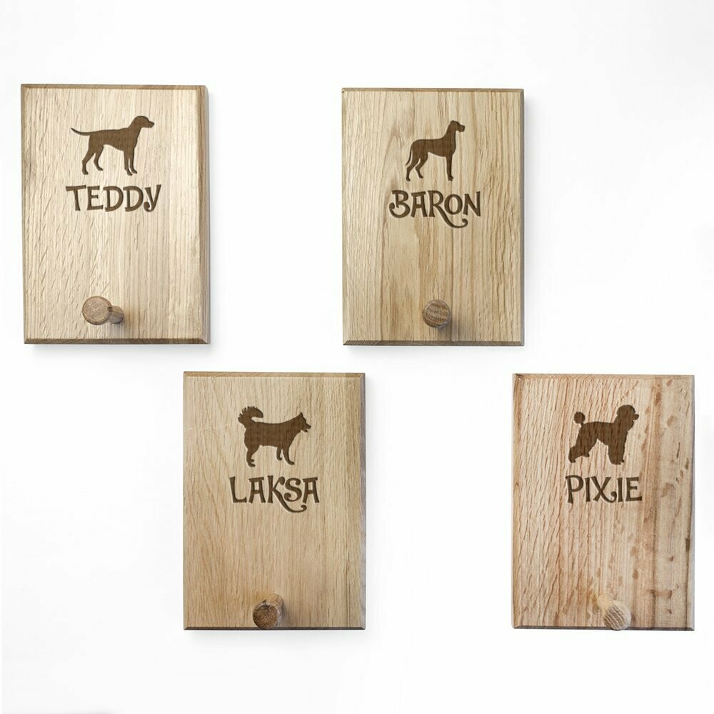 PERSONALISED DOG SILHOUETTE PEG HOOK