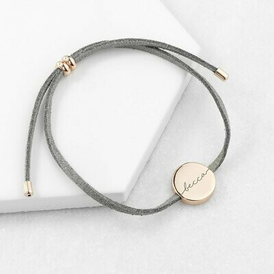 PERSONALISED ALWAYS WITH YOU NAME GREY BRACELET