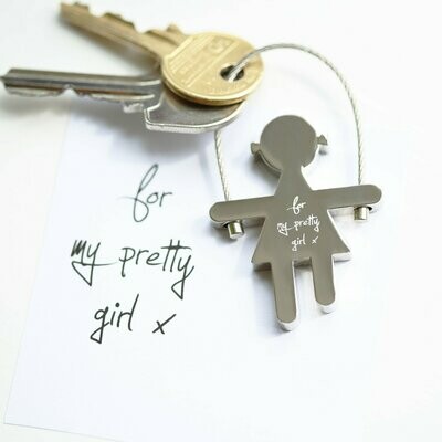 Skipping Sally Key Ring Handwriting Engraving