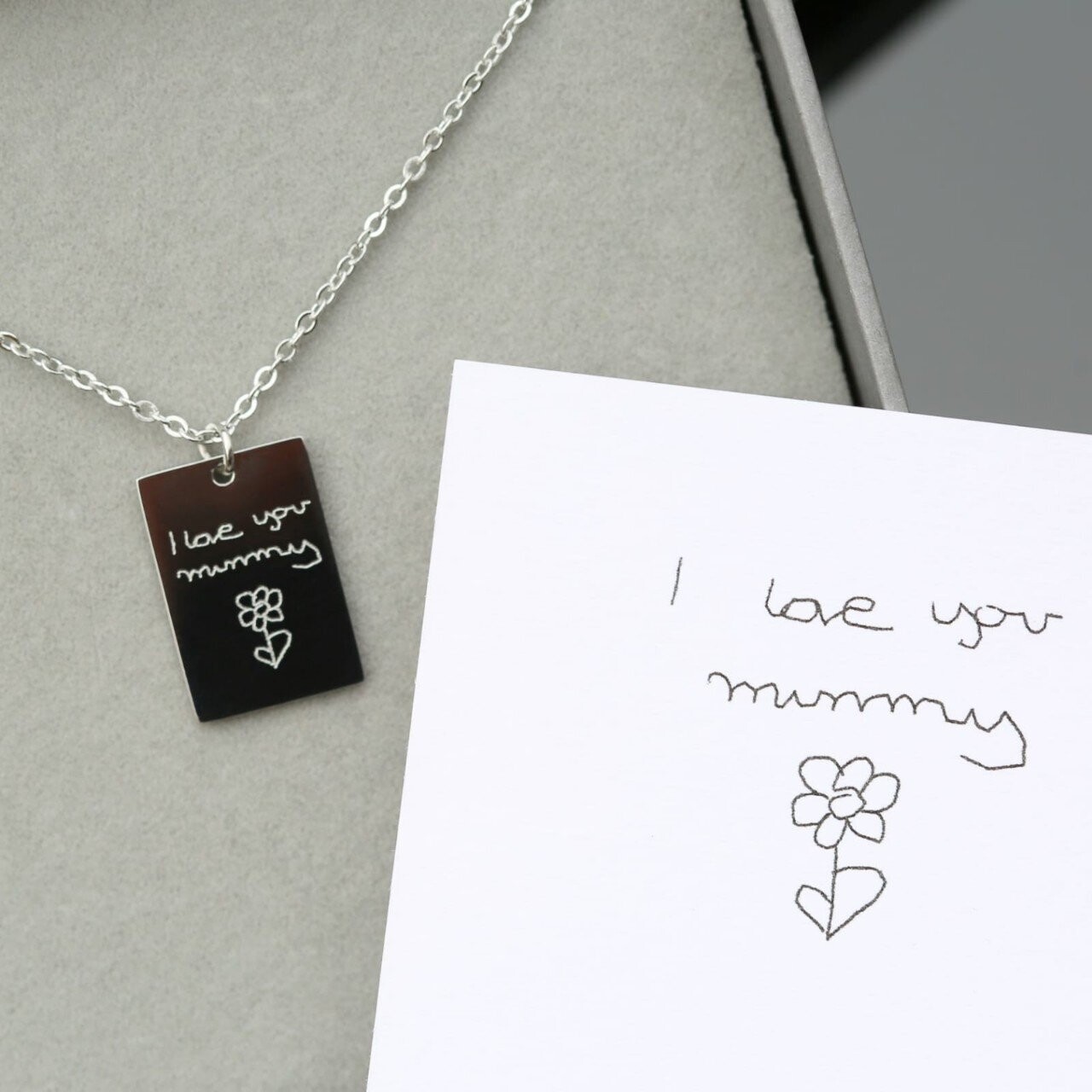 Dazzle Personalised Necklace - Own Handwriting Engraving