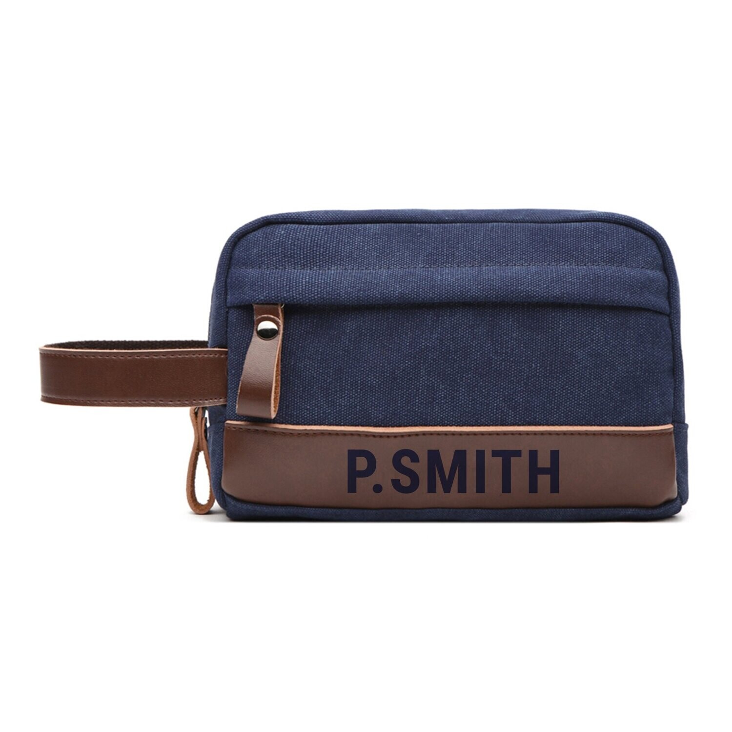 PERSONALISED WEEKENDER NAVY DENIM WASH BAG