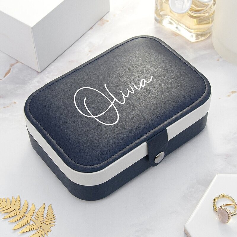 TREAT REPUBLIC MIDNIGHT BLUE JEWELLERY CASE