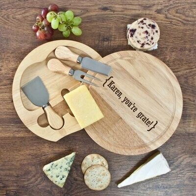 ROMANTIC BRACKETS ROUND CHEESE BOARD