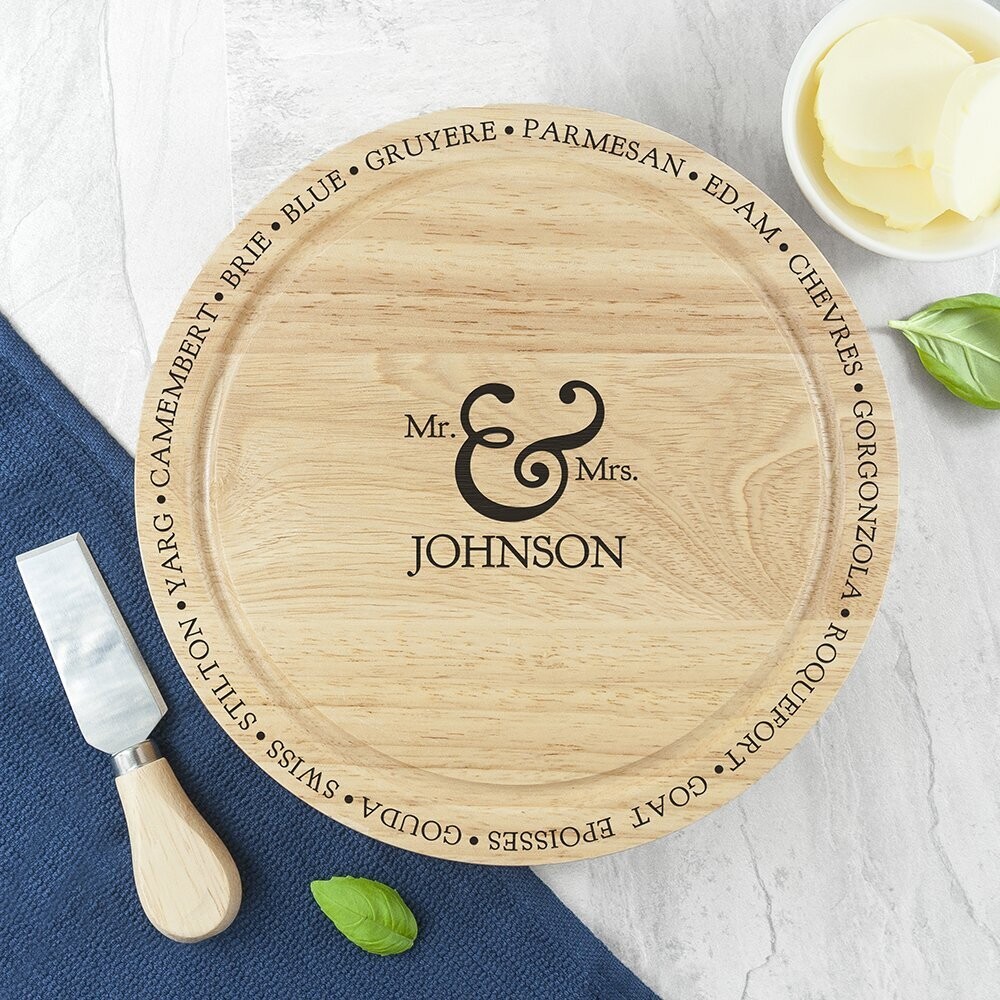 CONNOISSEUR MR AND MRS CHEESE BOARD SET