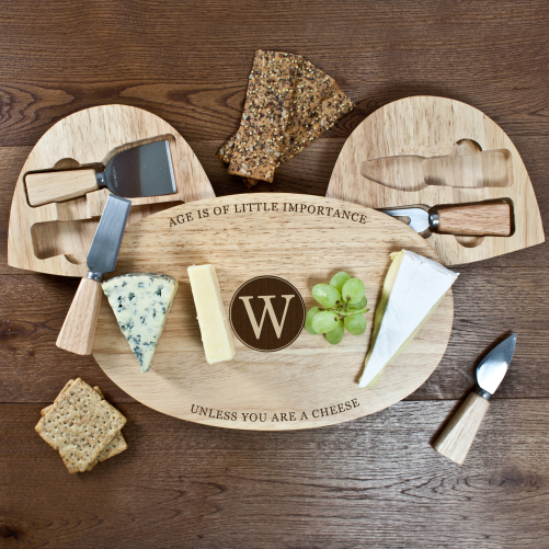 THE IMPORTANCE OF AGE CLASSIC WOODEN CHEESE BOARD SET