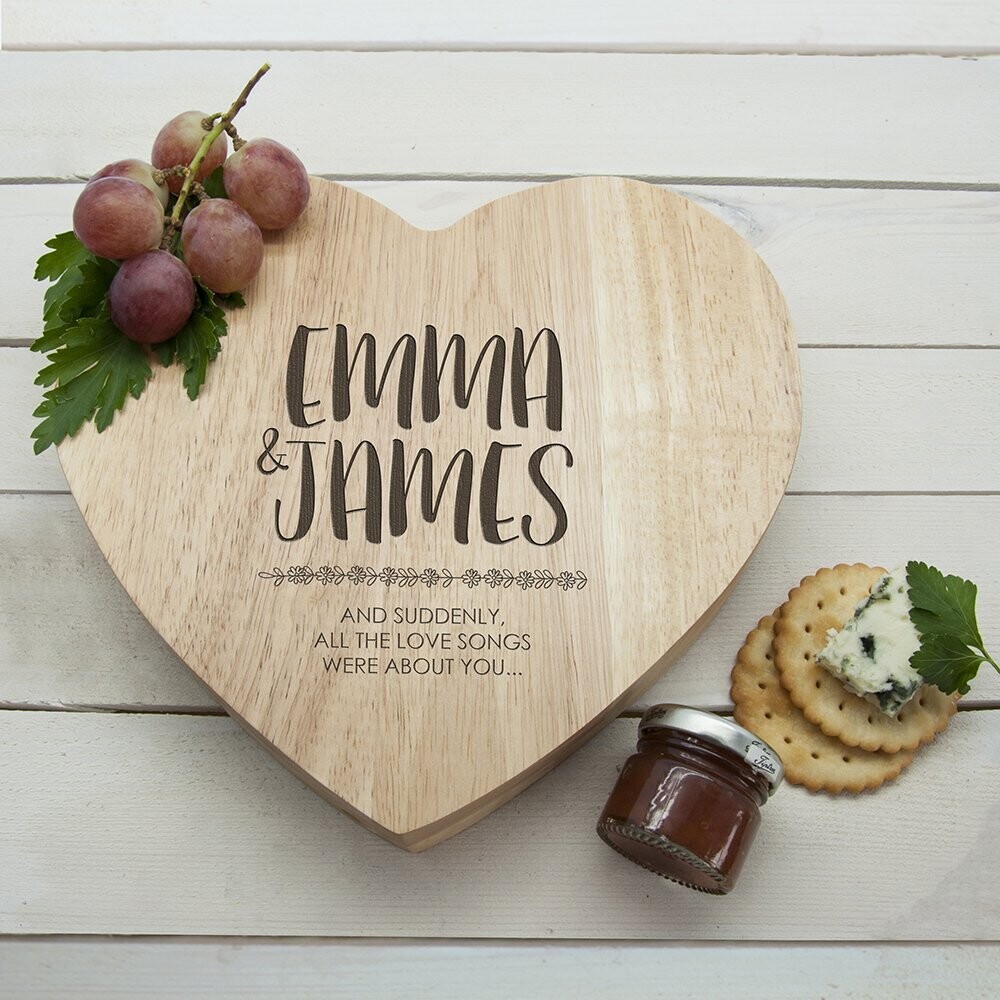 ENGRAVED ALL ABOUT YOU HEART CHEESE BOARD