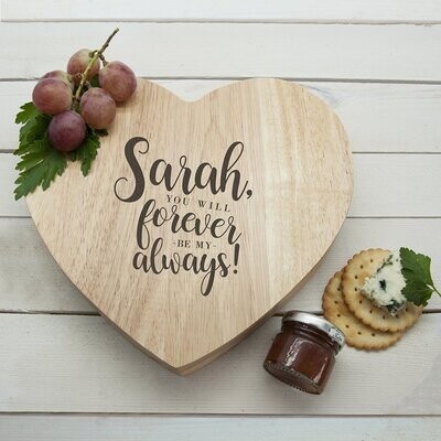 ENGRAVED FOREVER MY ALWAYS CHEESE BOARD