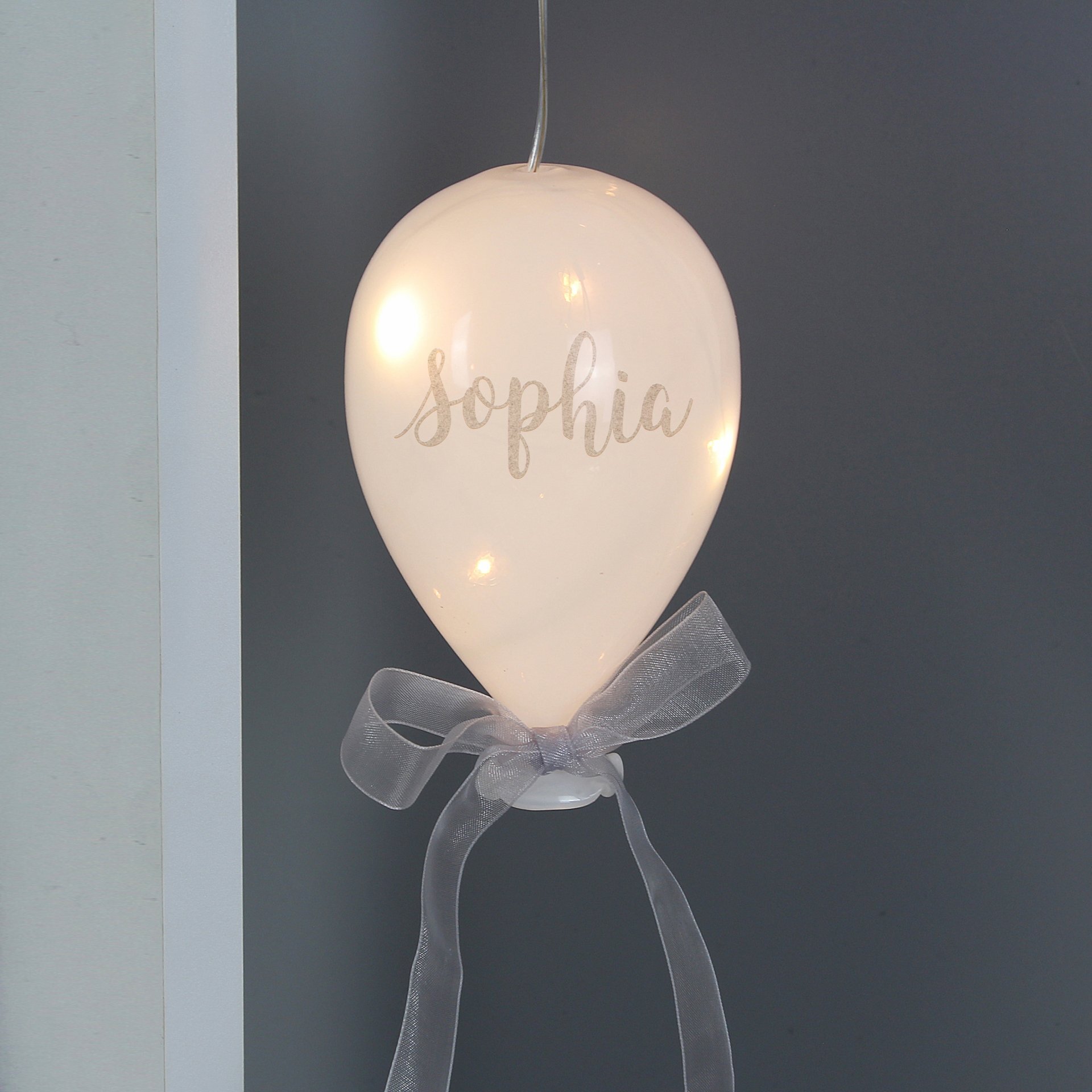 Personalised Message LED Hanging Glass Balloon