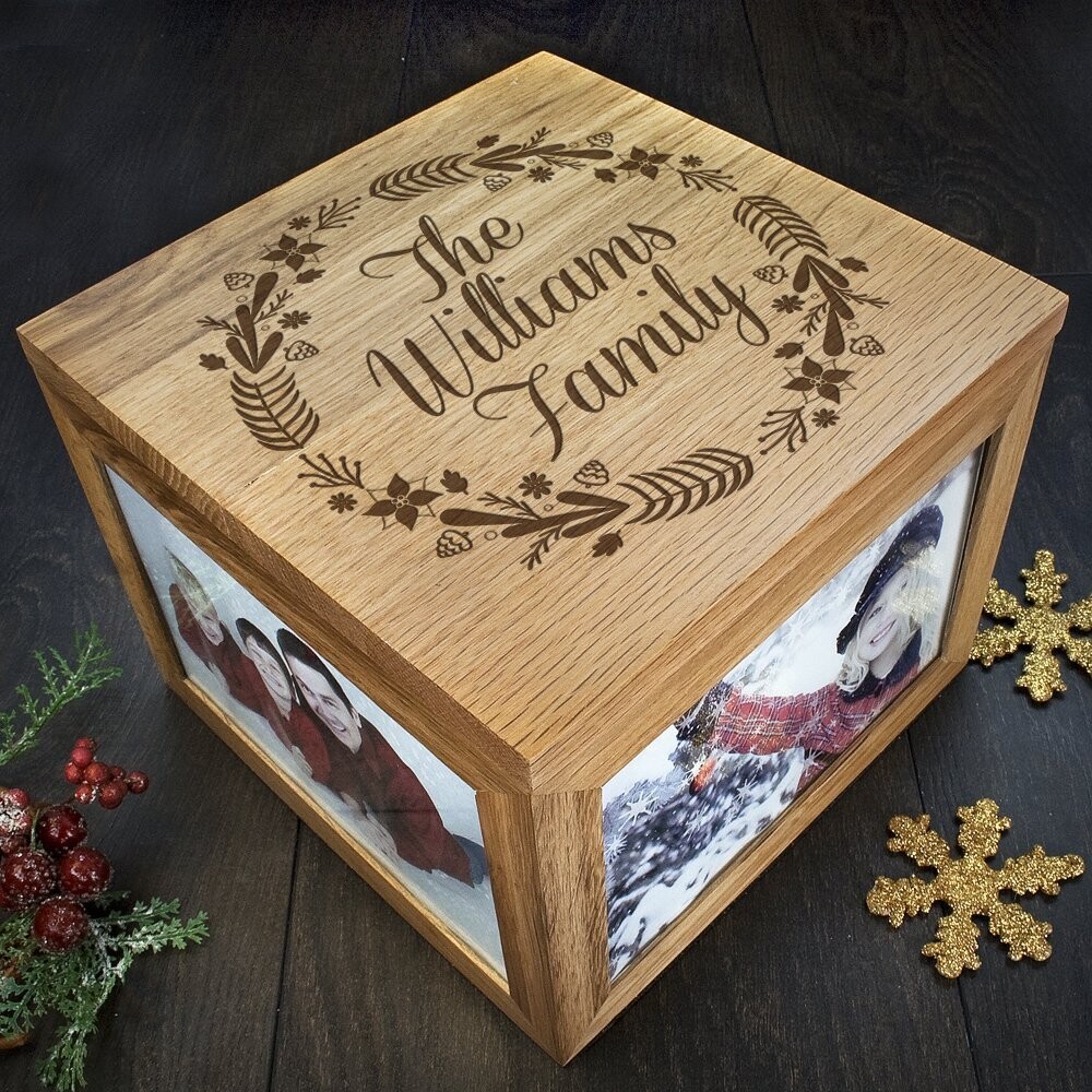 PERSONALISED FAMILY&#39;S CHRISTMAS MEMORY BOX